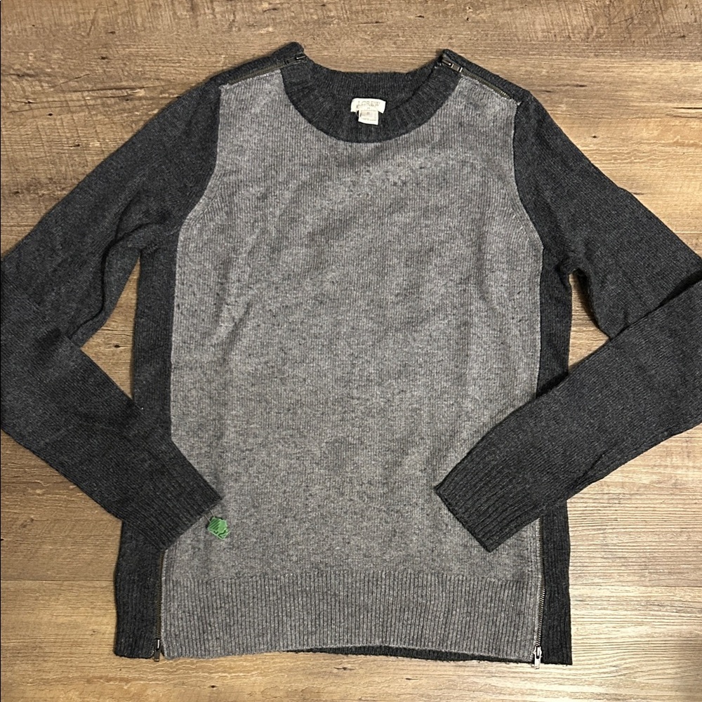 J. Crew Gray and Dark Gray Women's Sweater